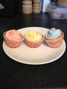 Vanilla Cupcakes with Sprinkles 