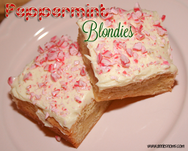 Peppermint Blondies