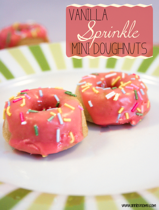 Vanilla Sprinkle Mini Doughnuts
