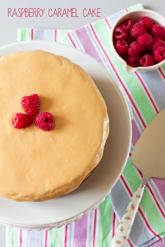 Raspberry Caramel Cake