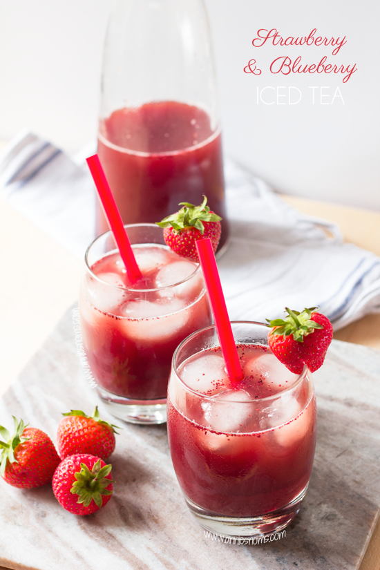 Strawberry and Blueberry Iced Tea