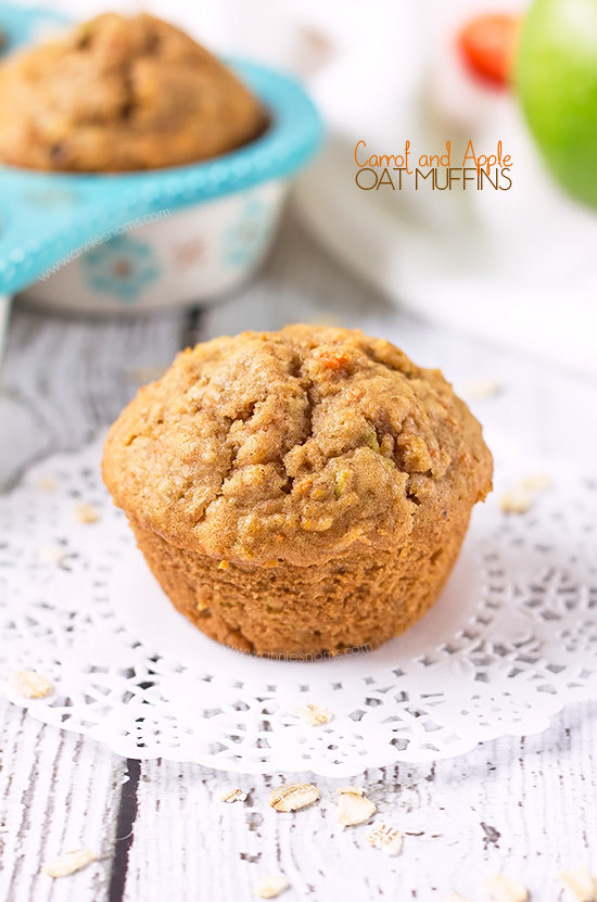 The combination of apple and carrot makes these muffins, sweet, yet slightly tart. Along with oats and a little spice in there too, they're hearty and filling, whilst not being packed with sugar.