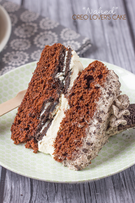 My "Naked" Oreo Lover's Cake is one decadent, delicious dessert! Super simple to make, it looks like it took you hours to perfect those rich, chocolate cakes, crunchy Oreo centre and perfectly smooth whipped cream frosting.