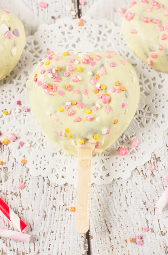 A HOW TO: Valentines Day Cakesicles with Heart Shaped Sprinkles