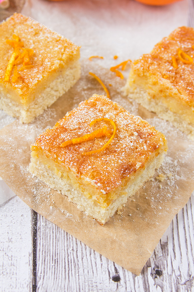 My Orange Pie Bars are just perfect for when you want pie, but are short on time or don't want a whole slice! No waiting time, the pastry goes straight in to bake before being covered in a luscious, fresh, orange topping and being baked again. Fresh, simple and delicious!