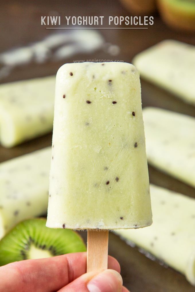 Kiwi fruit, yoghurt and agave nectar are blended together to make these refreshing, sweet, yet tangy Kiwi Yoghurt Popsicles. The perfect cool-me-down on a baking hot afternoon!