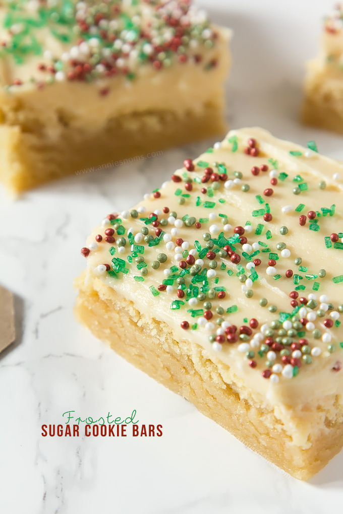 Christmas Sprinkle Sugar Cookie Bars - Butternut Bakery