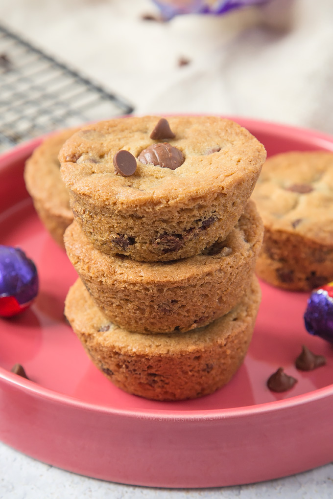 Soft and chewy chocolate chip cookies stuffed with a mini Cadbury Creme Egg. The perfect, easy Easter bake!