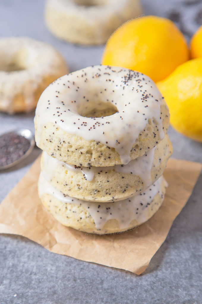 These baked Lemon Poppy Seed Doughnuts are light, crunchy and filled with lemony goodness! An easy, super tasty Spring bake everyone will love!