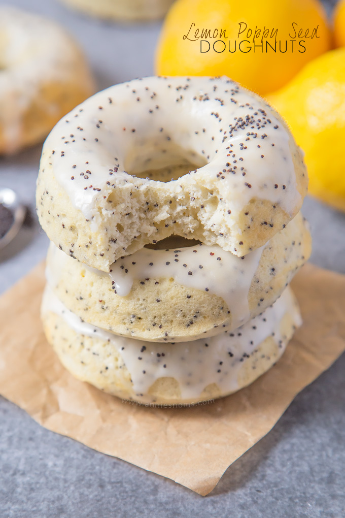 These baked Lemon Poppy Seed Doughnuts are light, crunchy and filled with lemony goodness! An easy, super tasty Spring bake everyone will love!