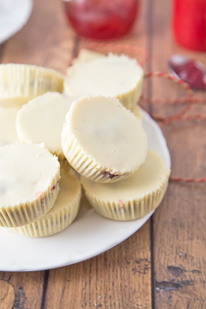 These two Ingredient Raspberry and White Chocolate Cups are ridiculously easy to make and delicious. The best part? They're no bake!