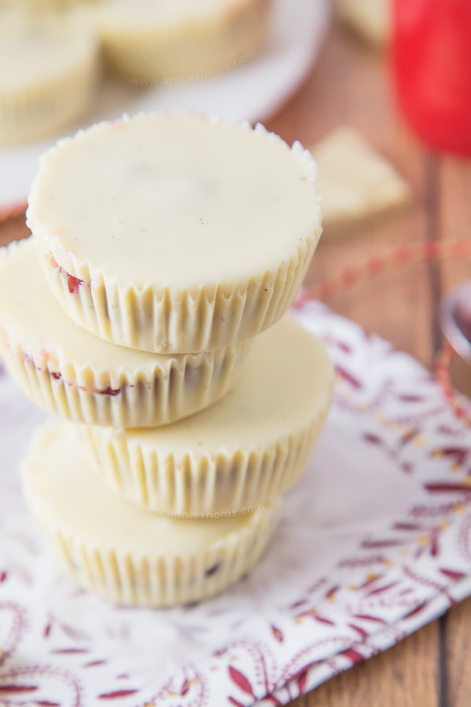 These two Ingredient Raspberry and White Chocolate Cups are ridiculously easy to make and delicious. The best part? They're no bake!