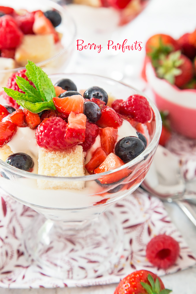 An easy, no bake Summer dessert marrying together yoghurt, cream, berries and cake! Easy to prep and perfect for a crowd!
