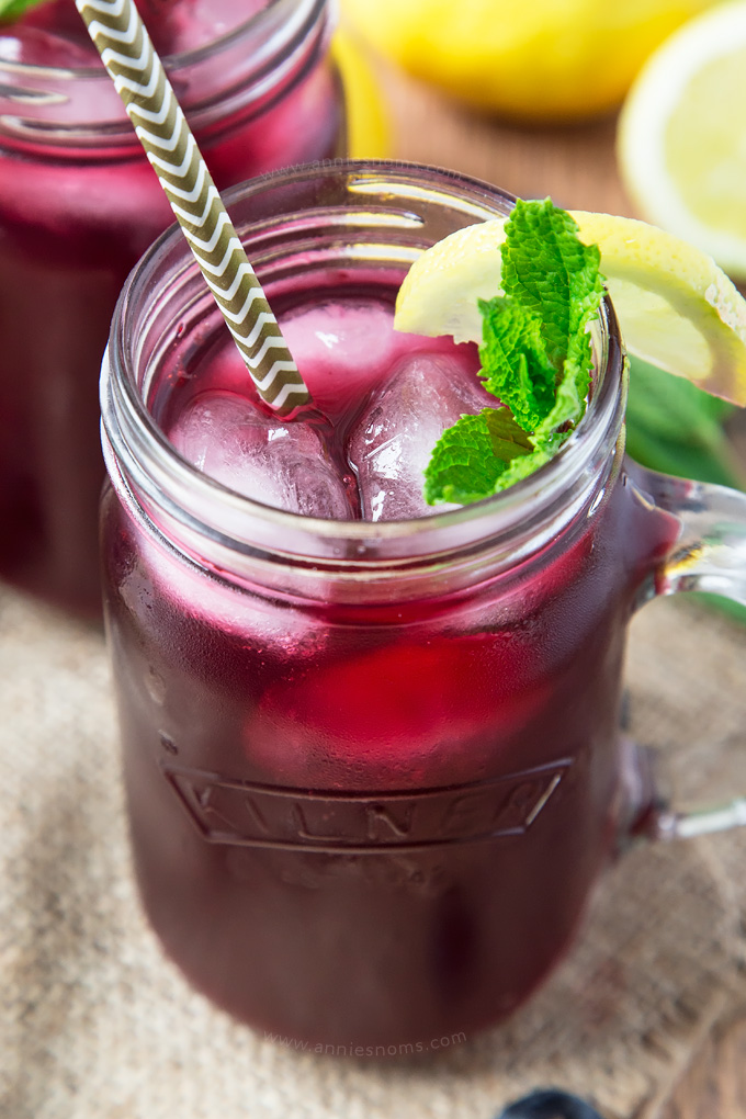 This light and refreshing Blueberry Lemonade is totally homemade, yet incredibly easy to make. Perfect to make ahead and chill, you will love this sweet beverage!