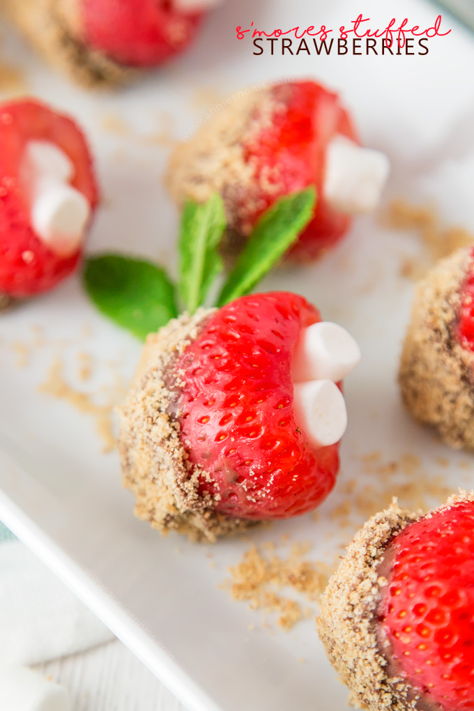 These S’mores Stuffed Strawberries might be bite sized, but they pack a real flavour punch! Sweet, chocolatey and a little crunchy; these treats are completely addictive!