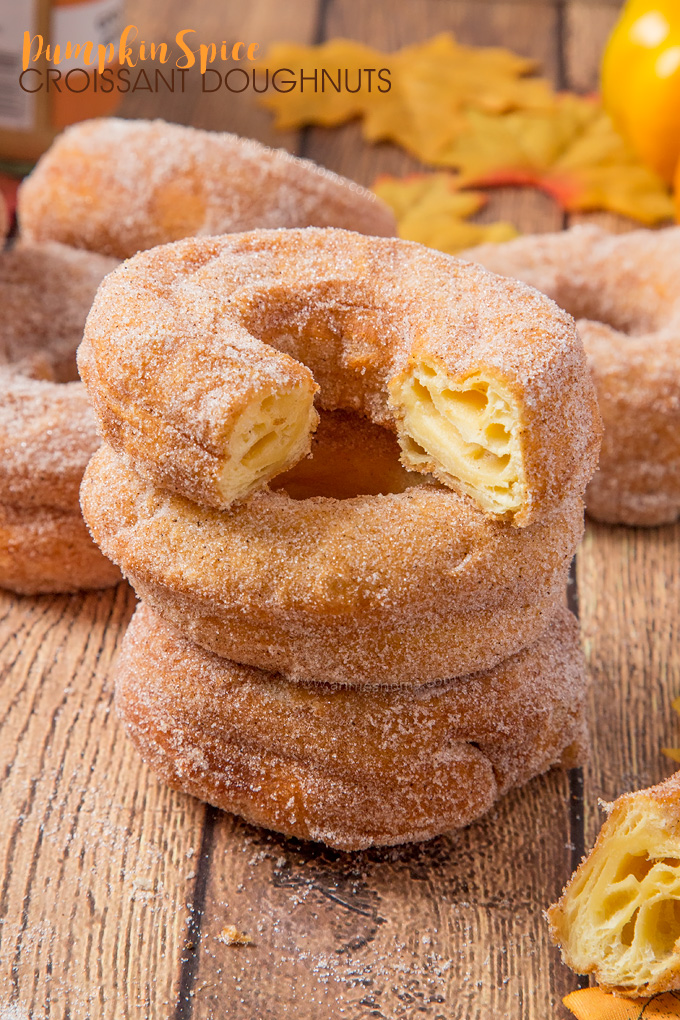 These perfectly golden, flaky Pumpkin Spice Croissant Doughnuts are ridiculously easy to make and utterly divine. Got 30 minutes? Then you have time to make these!