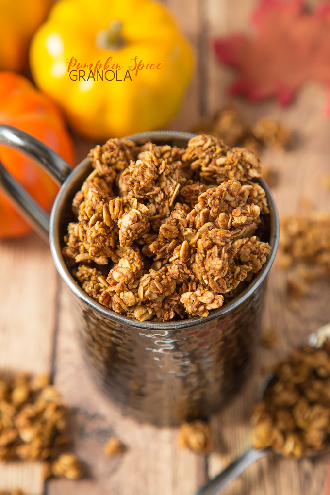 Your perfect base recipe for Pumpkin Spice Granola. Ready for whatever add ins you want, but also delicious on its own!