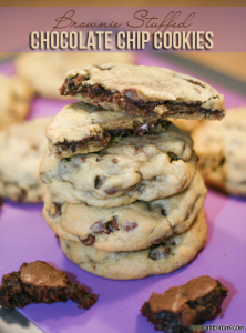 Brownie Stuffed Chocolate Chip Cookies