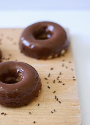 Chocolate Glazed Orange Doughnuts