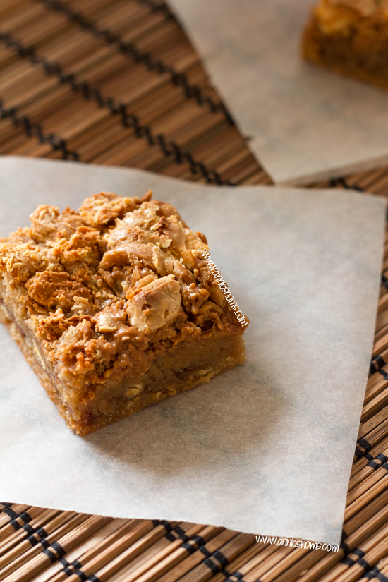 White Chocolate Chunk Cookie Butter Blondies | Annie's Noms