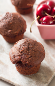 Chocolate Cherry Mini Muffins