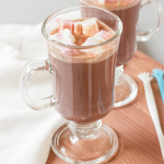 Peppermint Mocha - This Peppermint Mocha is rich and chocolatey with a hit of coffee and peppermint. Topped with snowman marshmallows, it is one decadent, festive beverage!