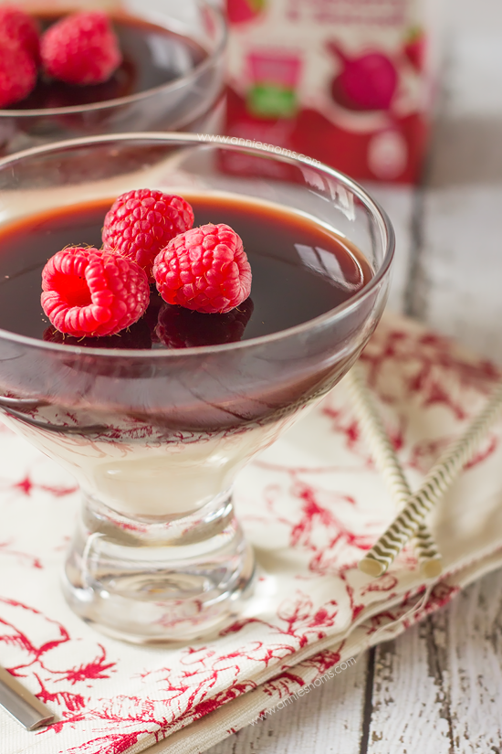Raspberry and Beetroot Jelly with Spiced Panna Cotta | Annie's Noms