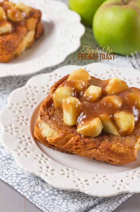 This Apple Pie French Toast is one seriously decadent breakfast! All the flavours of apple pie, with plenty of cinnamon is packed inside sweetened, milky bread before being fried.