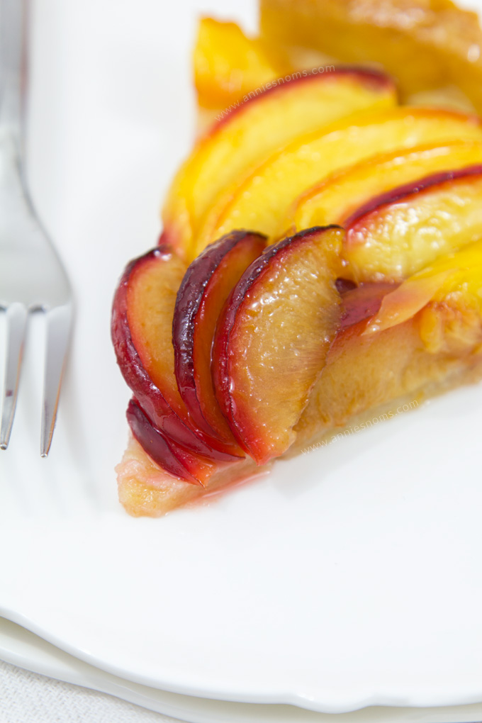 This Plum and Nectarine Tart may look fancy, but it's SO easy to make! Especially with my fool proof pie crust!