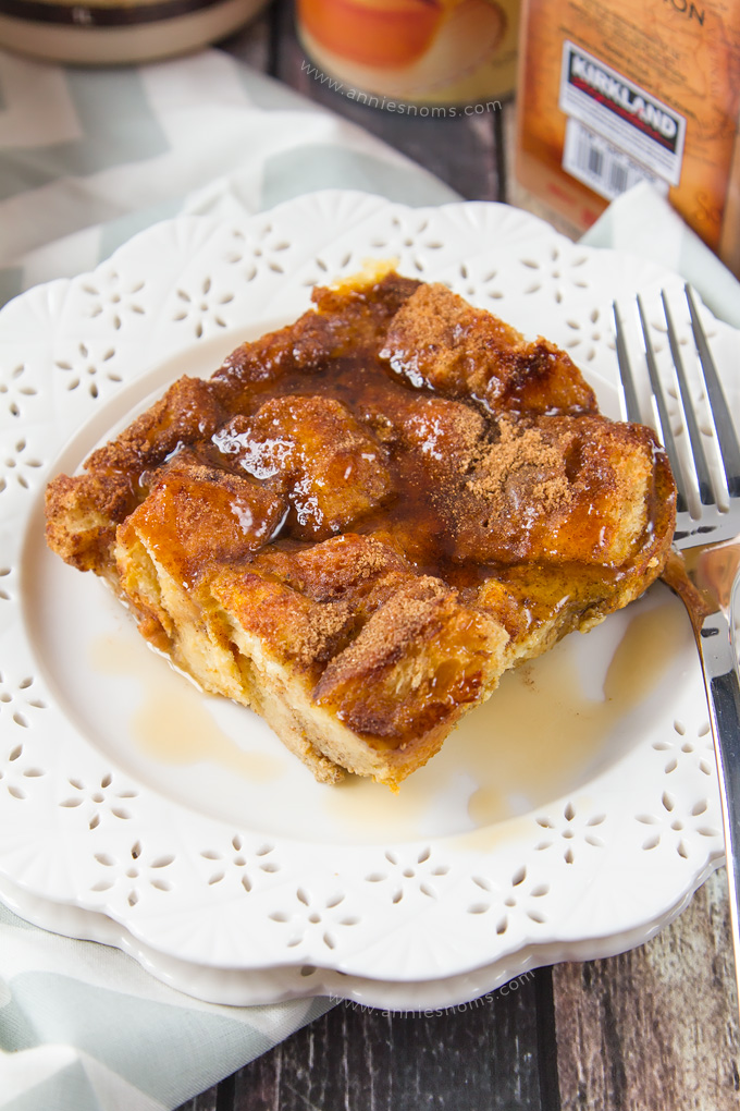Cubes of bread soaked in a spiced, pumpkin filled custard before being baked until crisp on top. This Pumpkin French Toast Bake is without doubt, the best decadent breakfast recipe!