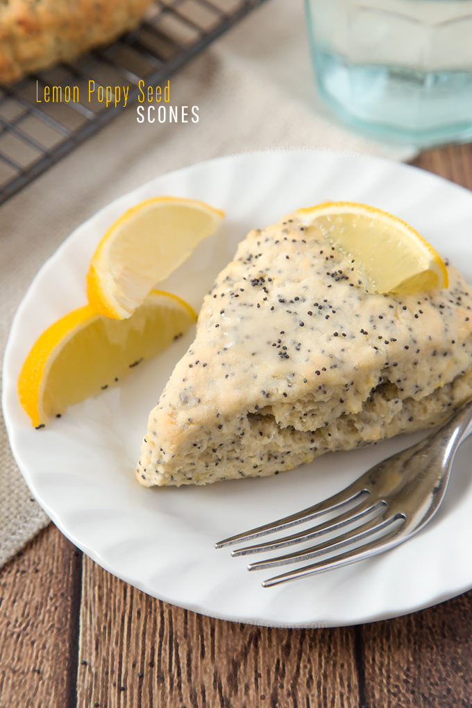 These light, flaky and citrus filled Lemon Poppy Seed scones are a cinch to make and are the perfect breakfast for a dull January morning!