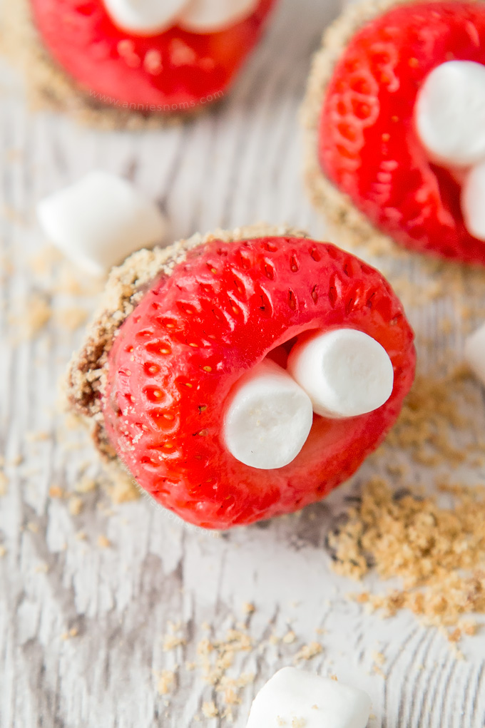 These S’mores Stuffed Strawberries might be bite sized, but they pack a real flavour punch! Sweet, chocolatey and a little crunchy; these treats are completely addictive!