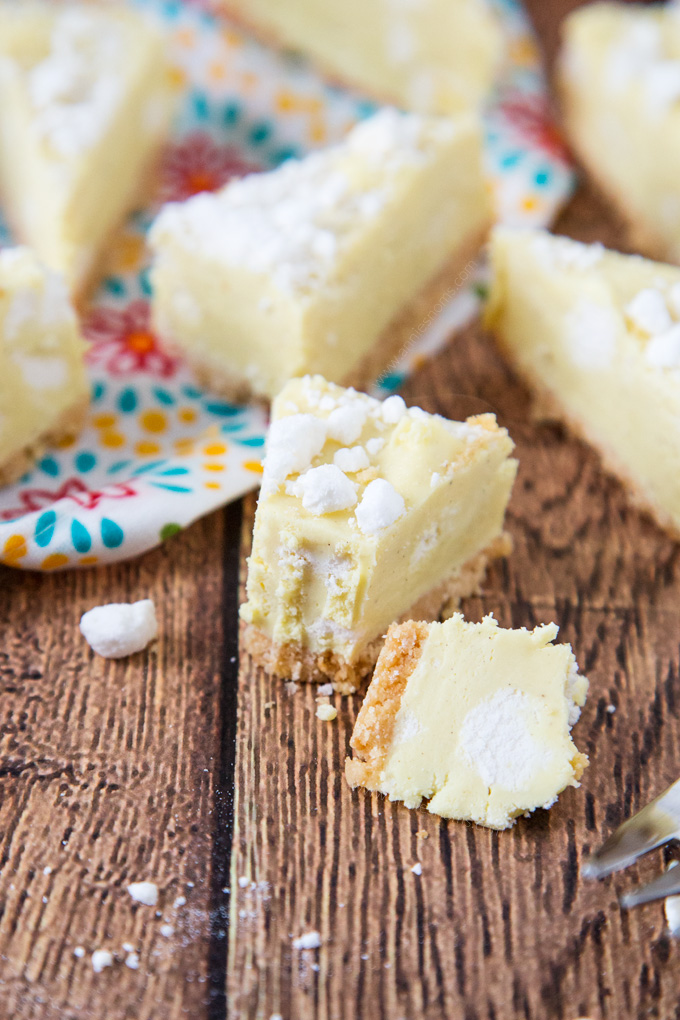This Lemon Meringue Pie Fudge is ridiculously light and creamy and packed with lemon flavour and meringue pieces atop a shortbread base.