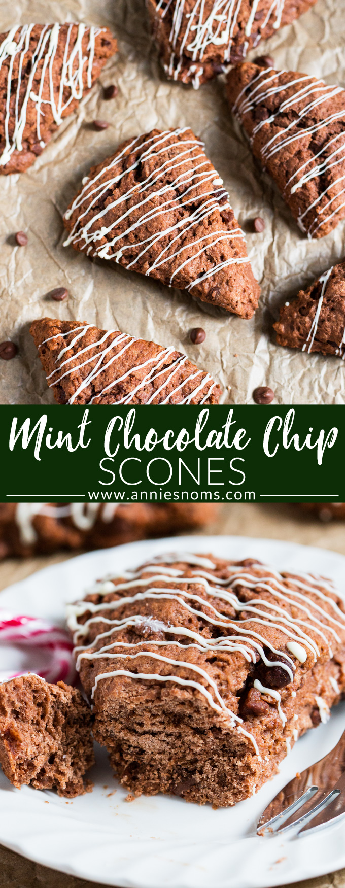 Mint Chocolate Chip Scones - Annie's Noms