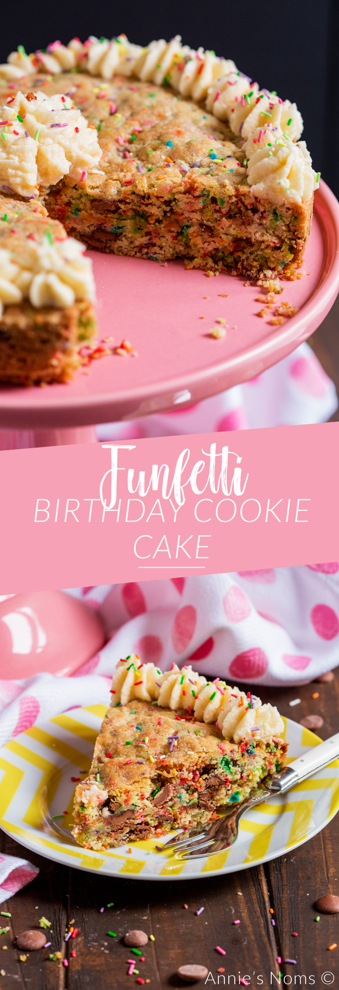 Funfetti Birthday Cookie Cake - Annie's Noms