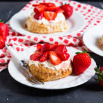 These ridiculously easy Strawberry and Clotted Cream Tarts are ready in under an hour and marry together, flaky puff pastry, sweet strawberries and thick clotted cream; the perfect summer dessert!