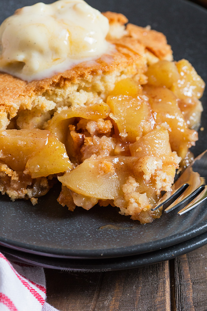 This Apple Pie Skillet Cobbler is a hybrid of two fantastic desserts! An apple pie filling is baked in a skillet with a crumbly cobbler topping to create one seriously epic and tasty dessert!