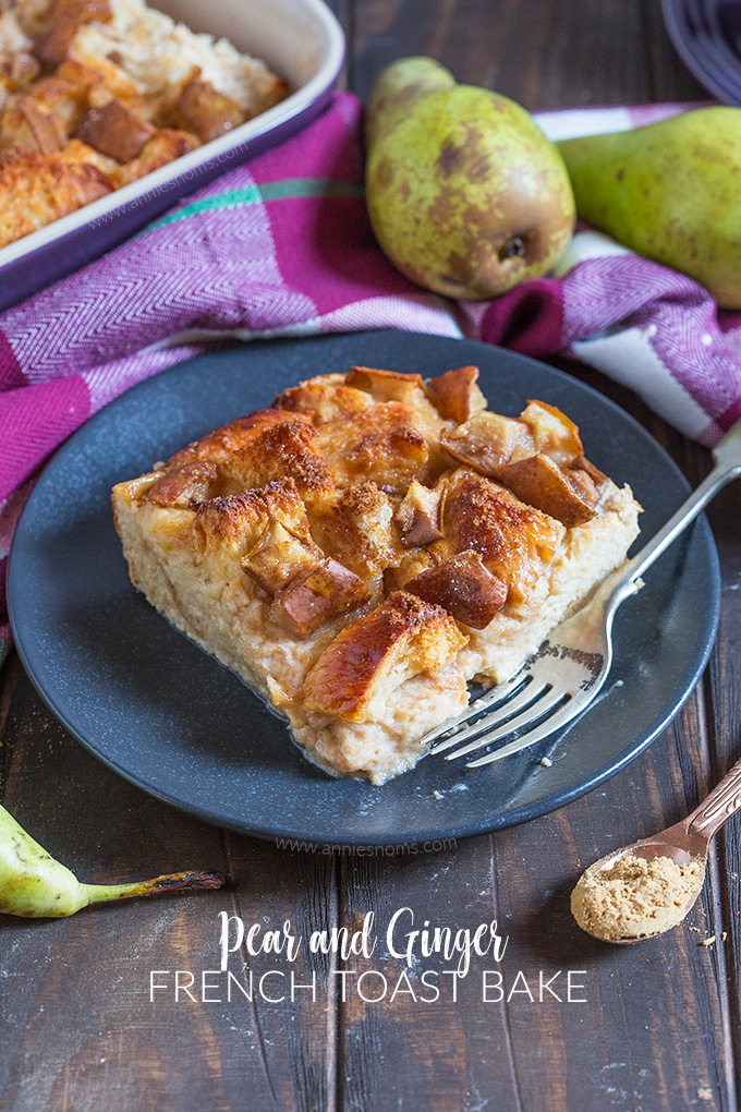 There's no better way to start the day than with my Pear and Ginger French Toast Bake. Soft, sweet, spicy and filled with fresh pears, it's easy to make and a real crowd pleaser!