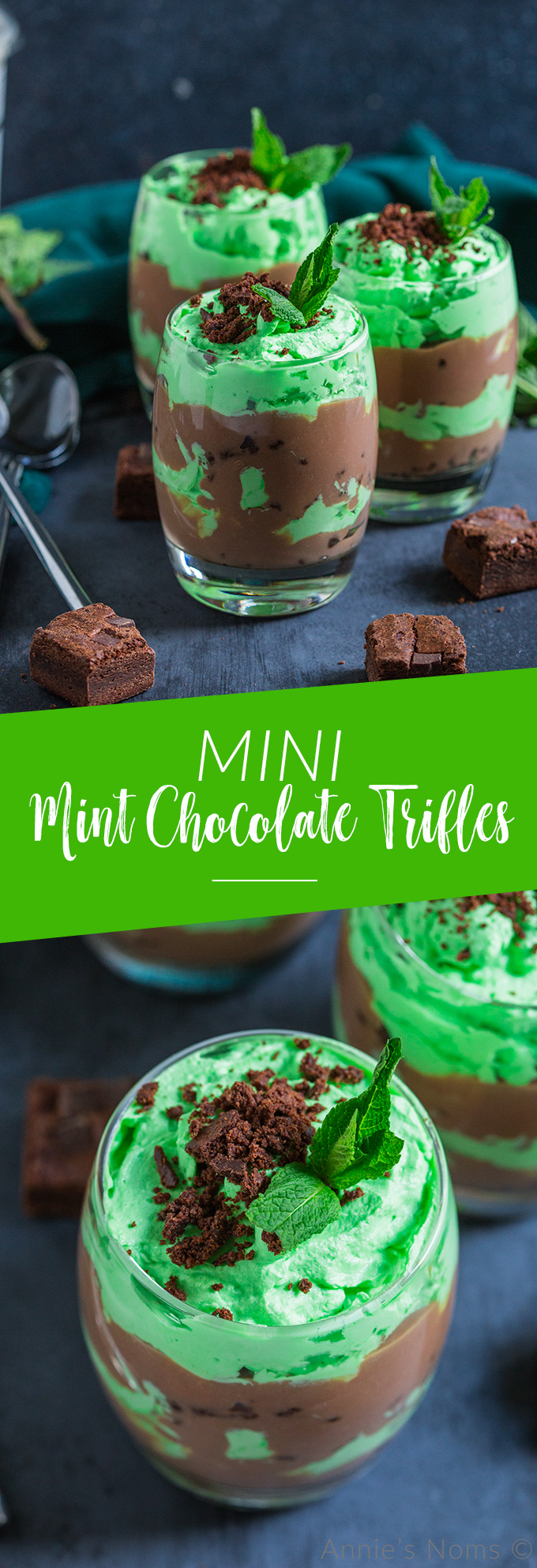 Mini Mint Chocolate Trifles - Annie's Noms