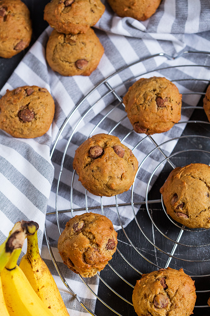 These Banana Chocolate Chip Cookies taste just like banana bread, but in cookie form! No fancy equipment to make and ready in under 30 mins!