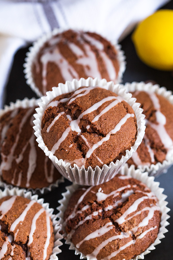 These Chocolate Lemon Muffins are light, flavourful and full of melted chocolate and lemon zest. Perfect for breakfast on the go, or a little mid afternoon pick me up!