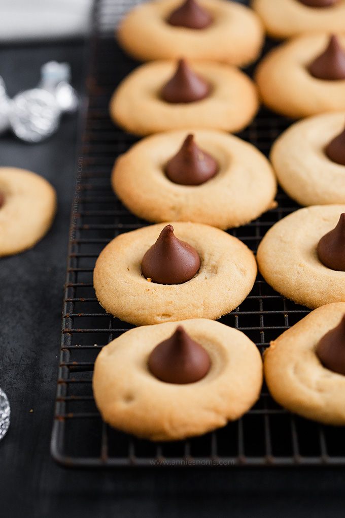 These buttery, melt in your mouth cookies are topped with a chocolate kiss to create an easy, moreish dessert you won't be able to stop eating!