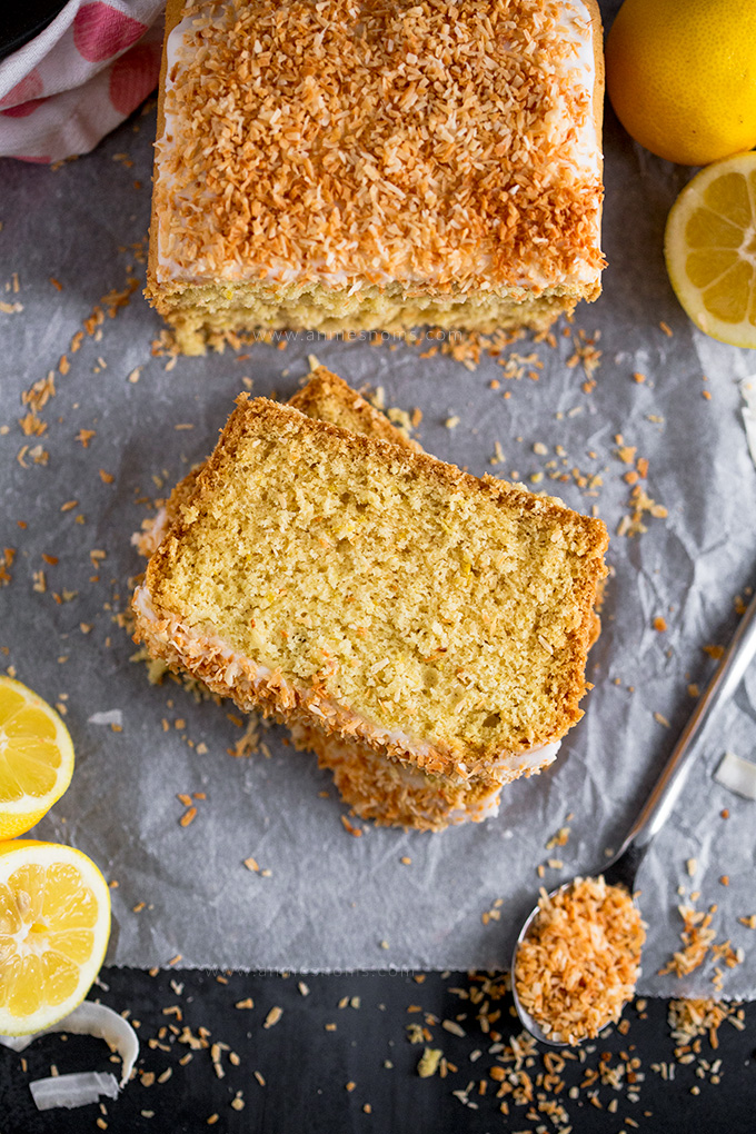 This light and zesty Lemon and Coconut Loaf Cake is made with coconut milk and has desiccated coconut in the batter to add a tropical twist to a lemon loaf!﻿