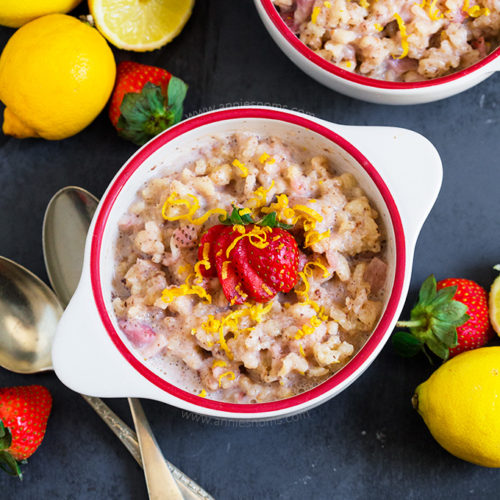 Strawberry and Lemon Rice Pudding - Annie's Noms