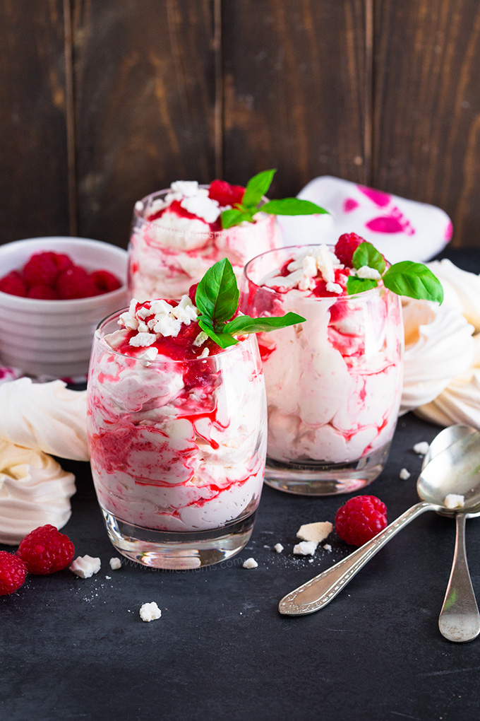 Raspberry Eton Mess is a twist on the classic. No bake, individually sized and ready in 5 minutes, these are the perfect make ahead Summer dessert for the whole family!