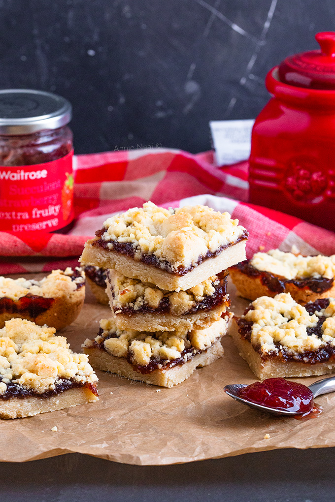Strawberry Jam Crumble Bars Annie s Noms
