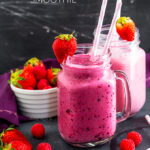 This Mixed Berry and Vanilla Smoothie is the perfect post workout pick me up or quick lunch. Fruity and sweet, it's a favourite in my house that I make almost every day!