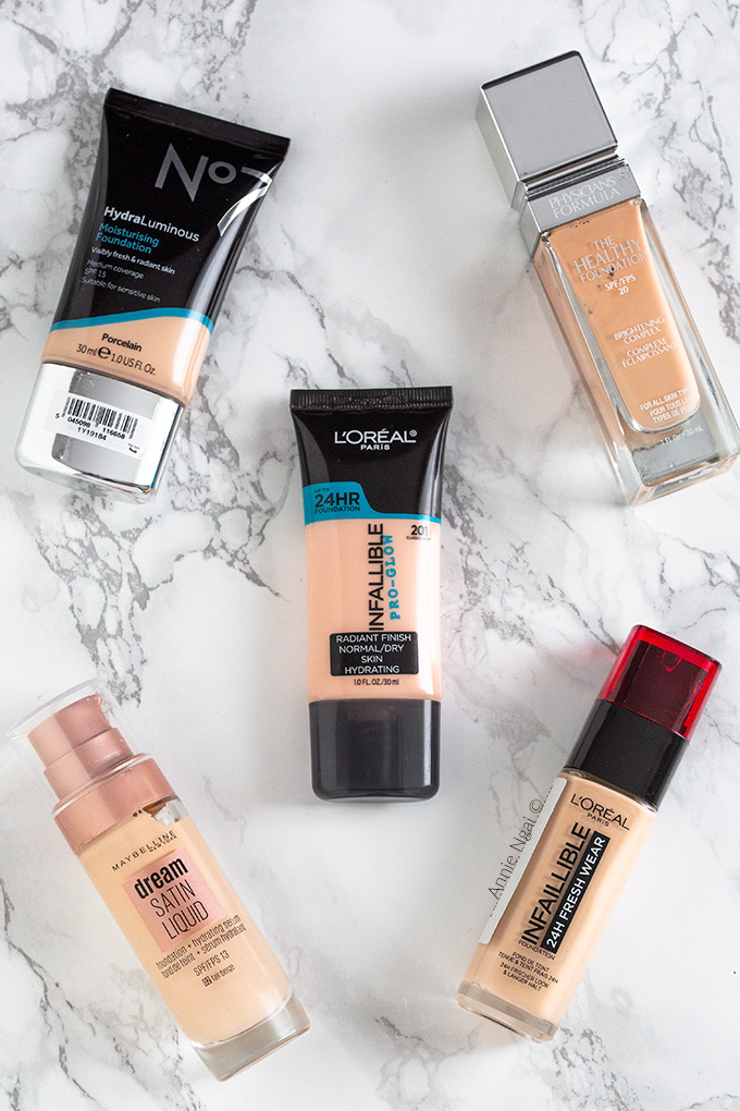 Top 5 Drugstore Foundations | Annie's Noms