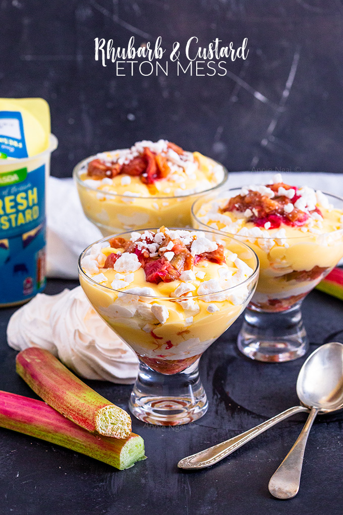 This Rhubarb and Custard Eton Mess recipe is super quick and easy to make and is a delicious twist on the classic Eton Mess. Just perfect for Summer!