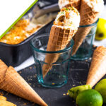 This Key Lime Pie Ice Cream takes all the flavours of a Key Lime Pie and marries them together with a no churn ice cream base. So easy to make and delicious!